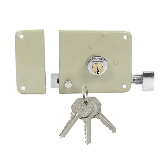 Imagen de CERRADURA 170 SOBREP IZQ BEIGE FANAL INSTA FACIL FANAL 170MFBI