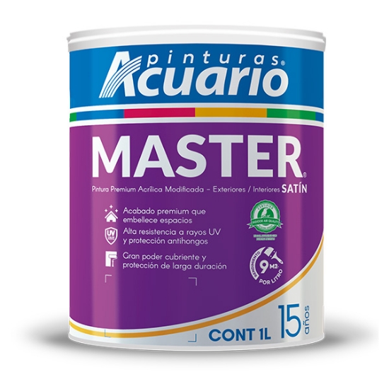 Imagen de D 1 BASE  PASTEL 1 L COVER MASTER ACUARIO VA15010