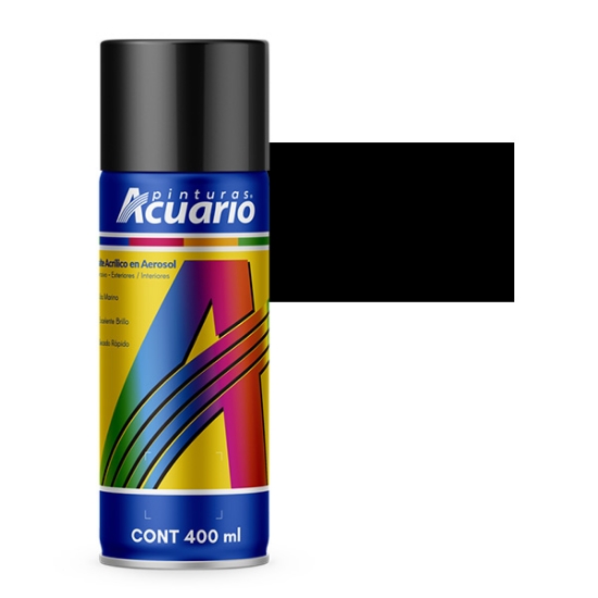 Imagen de ESMALTE NEGRO MATE AEROSOL ACUARIO AA79705
