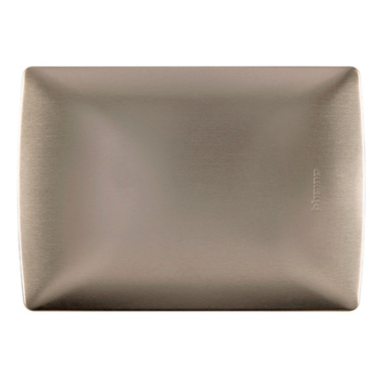 Imagen de PLACA CIEGA PERLA ALUMINIO C/CHASIS BTICINO MX QZ4803M0ATC
