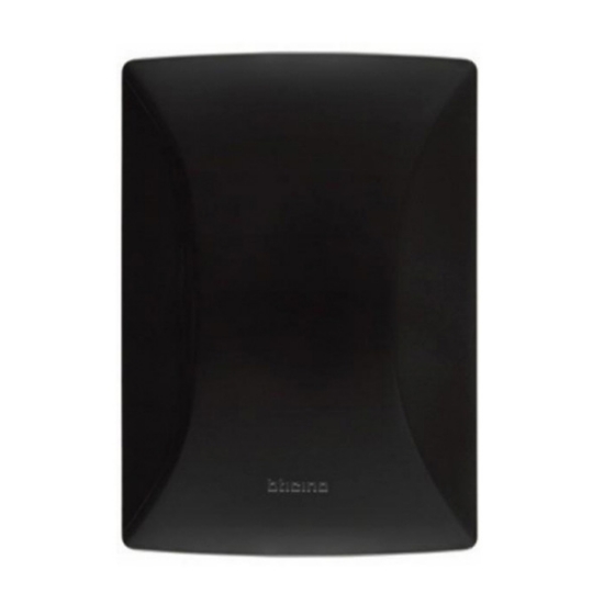 Imagen de PLACA RESINA CIEGA NEGRO OBSIDIANA C/CHASIS BTICINO MX QZ4803M0NR