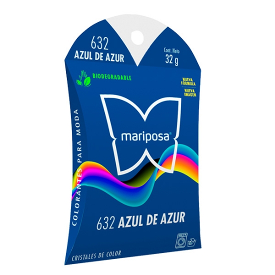 Imagen de COLORANTE AZUL DE AZUR 632 C/32 GR CRISTALES MARIPOSA 21632