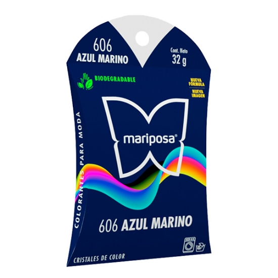 Imagen de COLORANTE AZUL MARINO 606 C/32GR CRISTALES MARIPOSA 21606