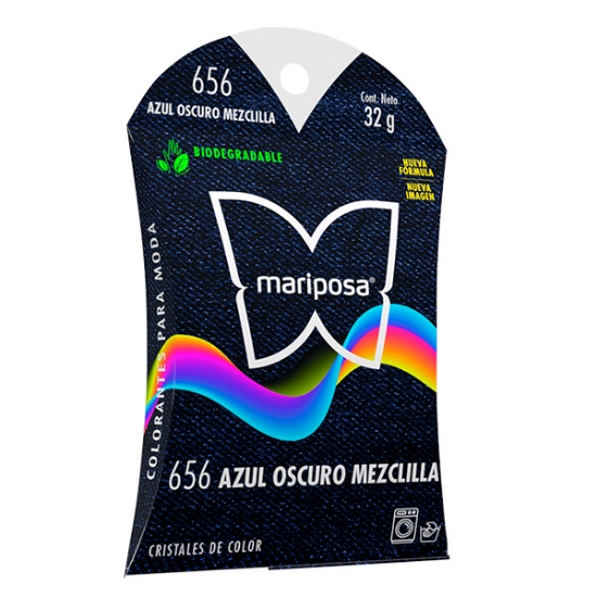 Imagen de COLORANTE AZUL MEZCLILLA OSCURO 656 C/32 GR CRISTALES MARIP 21656