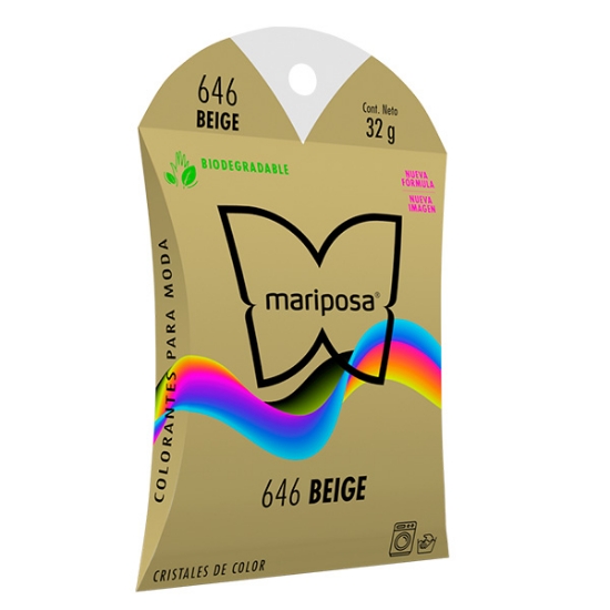 Imagen de COLORANTE BEIGE 646 C/32 GR CRISTALES MARIPOSA 21646