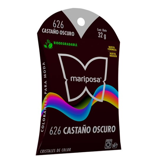 Imagen de COLORANTE CASTAÑO OSCURO 626 C/32 GR CRISTALES MARIPOSA 21626