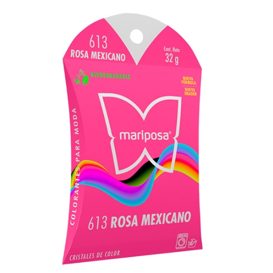 Imagen de COLORANTE ROSA MEXICANO 613 C/32 GR CRISTALES MARIPOSA 21613
