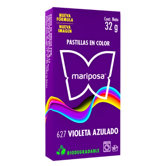 Imagen de COLORANTE VIOLETA 627 C/32GR PASTILLA MARIPOSA 10627
