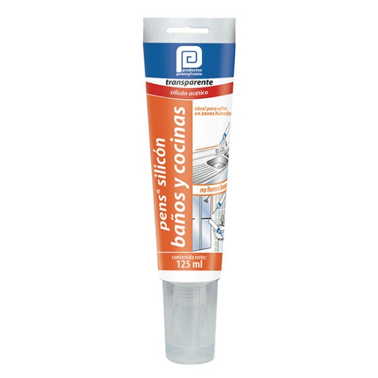 Imagen de PENS SILICON BAÑOS Y COCINAS 125 ML TRANSPARENTE PENNSYLVANIA 3SSI00297
