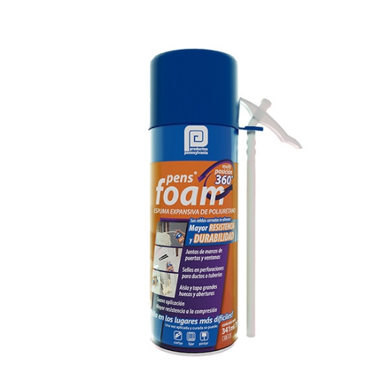 Imagen de ESPUMA EXPANDIBLE PENS FOAM 360 MULTIPOSICION  340ML PENNSYLVANIA 4SPO00201