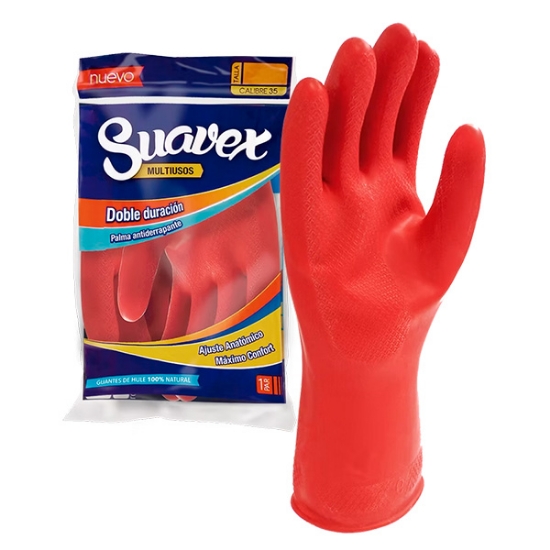 Imagen de GUANTE 9 ROJO SUAVEX MULTIUSOS ADEX