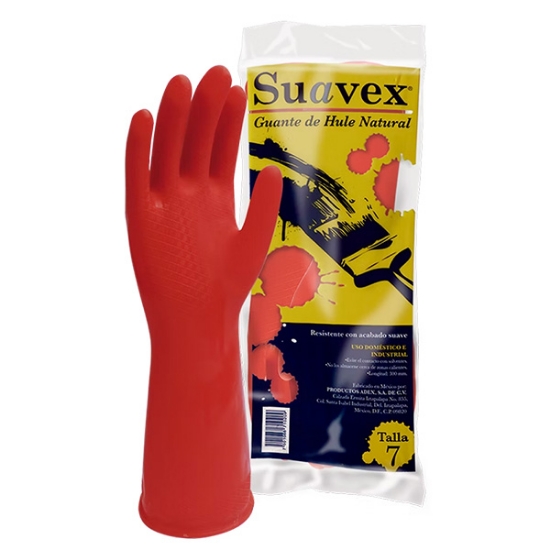 Imagen de GUANTE 7 ROJO SUAVEX CLASICO ADEX