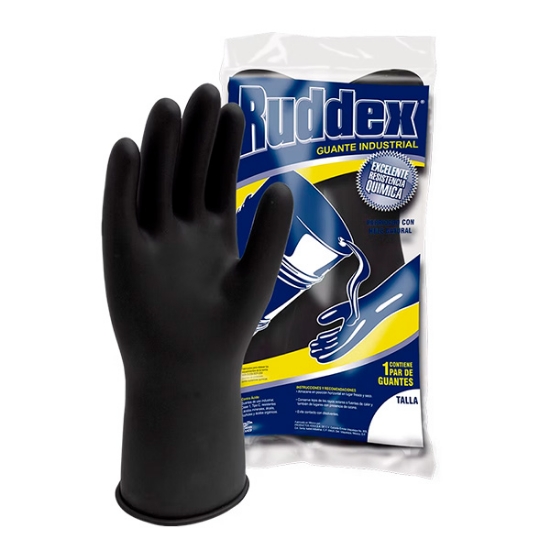 Imagen de GUANTE 8 RUDDEX NEGRO 28 CM ADEX RX28