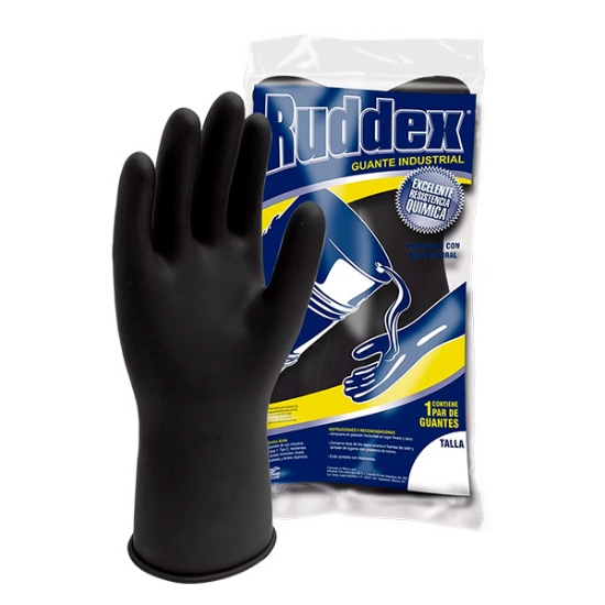 Imagen de GUANTE 9 RUDDEX NEGRO 28 CM ADEX RX28