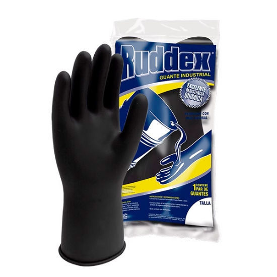 Imagen de GUANTE 10 RUDDEX NEGRO 28 CM ADEX RX28