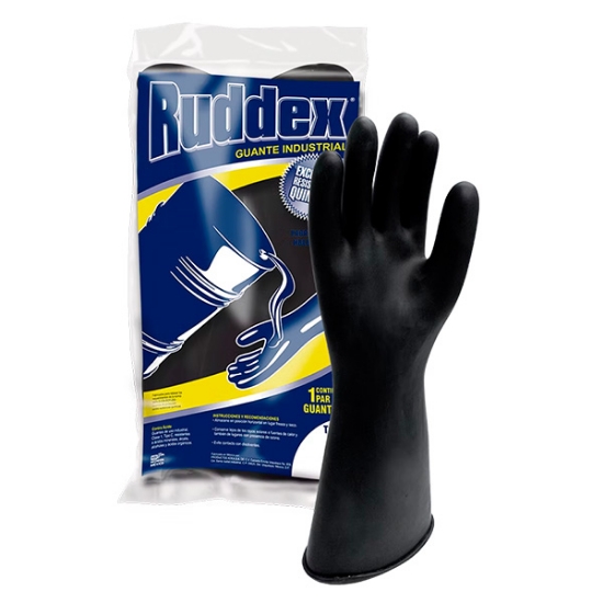 Imagen de GUANTE 8 RUDDEX NEGRO 35 CM ADEX RX35