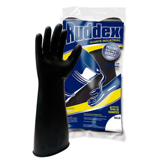 Imagen de GUANTE 9 RUDDEX NEGRO 45 CM ADEX RX45