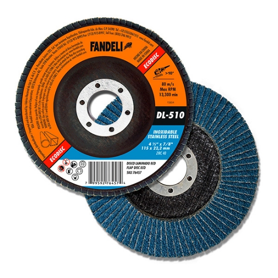 Imagen de DISCO LAMINADO Z-80 INOX 4 1/2" 115  X 22.2  FANDELI 72954