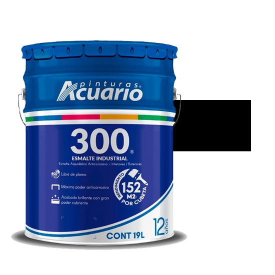 Imagen de ESMALTE 19 L NEGRO MATE INDUSTRIAL 300 ACUARIO EA32290