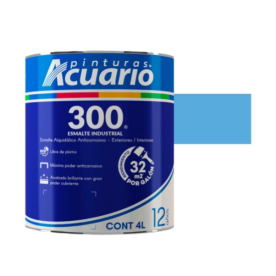 Imagen de ESMALTE 4 L AZUL CIELO INDUSTRIAL 300 ACUARIO